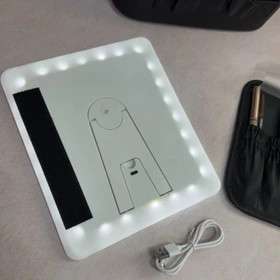 کیف لوازم آرایشی آینه دار LED شارژی قابل حمل جدید