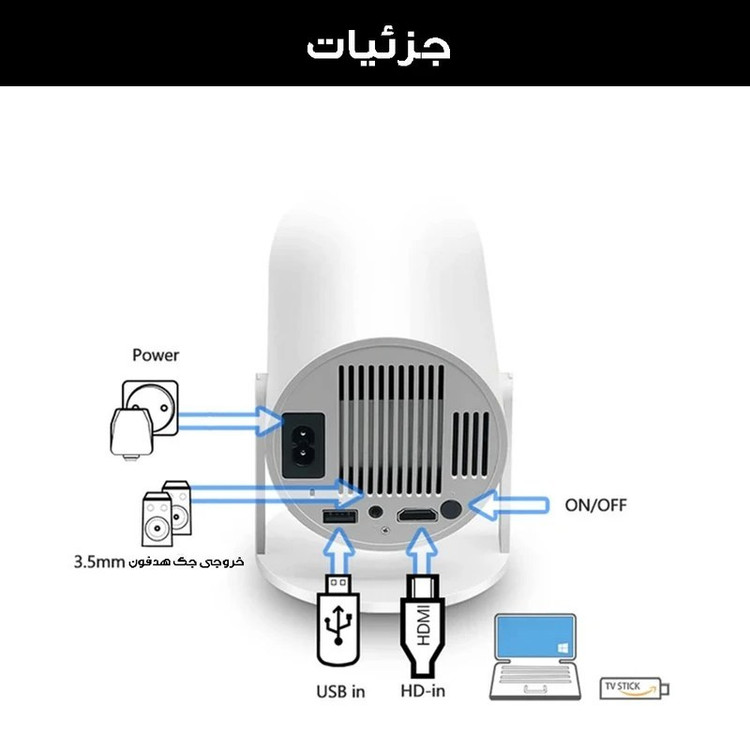 ویدئو پروژکتور مدل HY-300 Android مموری خور جدید