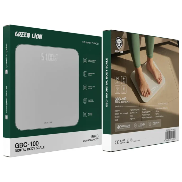 ترازو دیجیتال شیشهای مدل GBC-100 گرین لاین