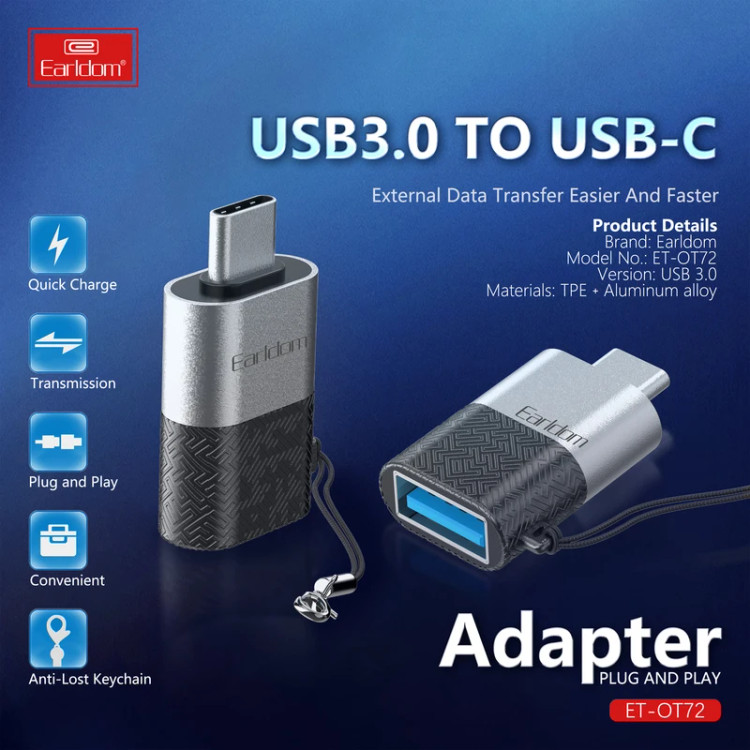 تبدیل USB3.0 OTG به تایپ سی ارلدام